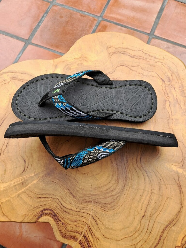 Blue, White & Black Print