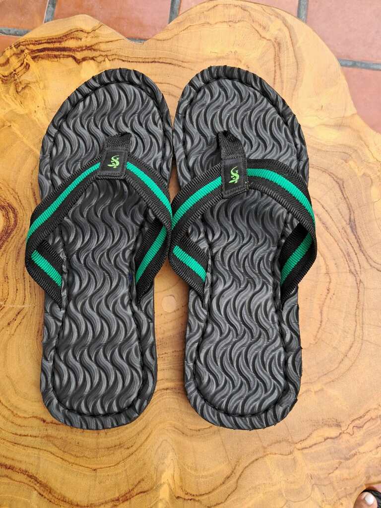 Green Stripe on Black
